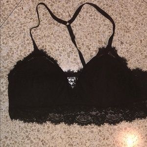 Aerie lg lack bralette moderate support Lacey
